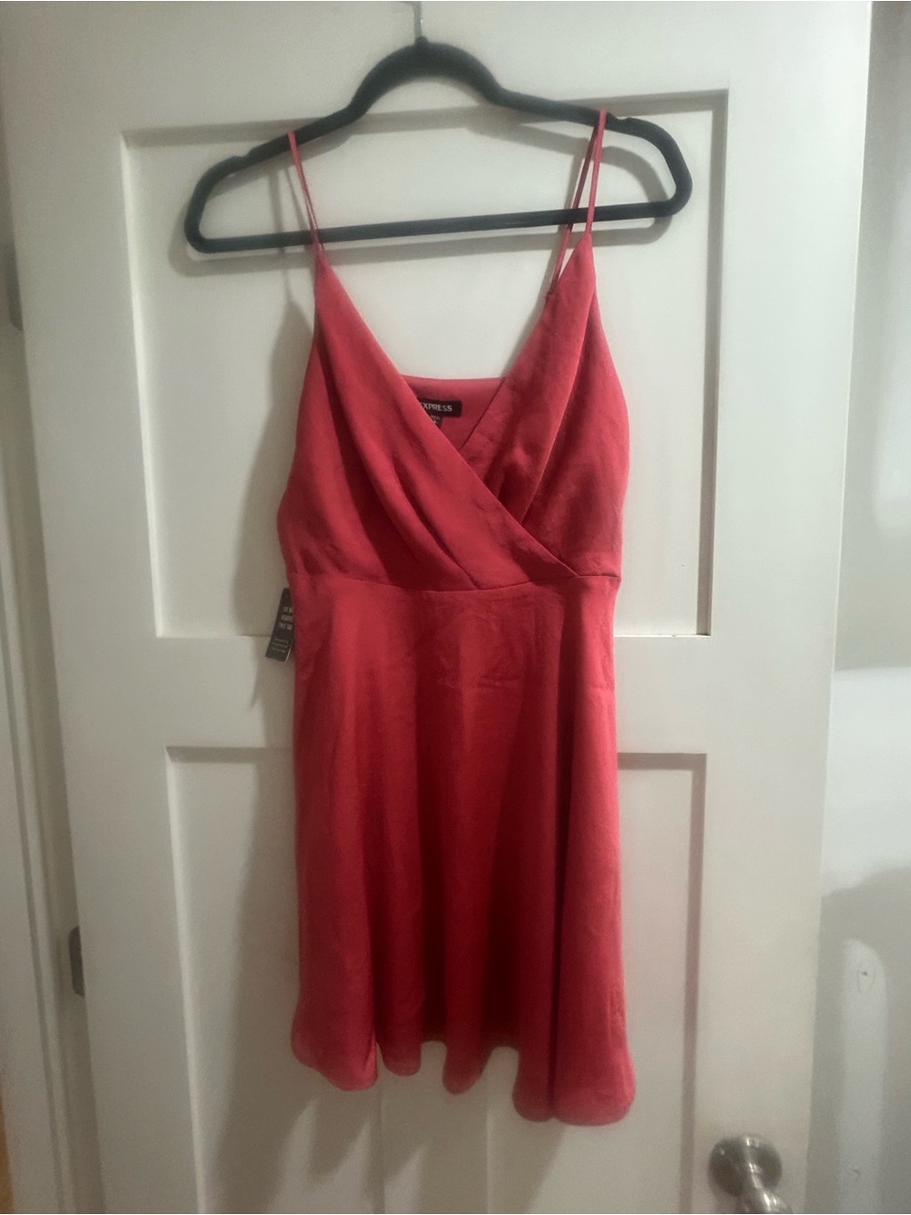 Express Red Spaghetti-Strap Mini Dress
